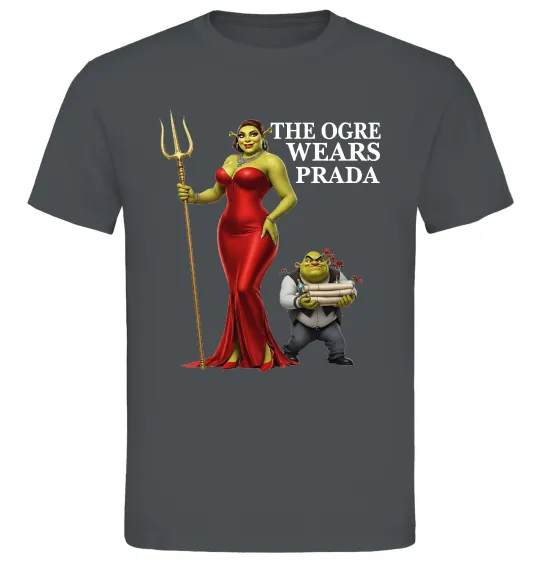 Чоловіча футболка Огр носить прада Графіт фото