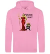 Чоловіча толстовка (худі) Огр носить прада Рожевий фото