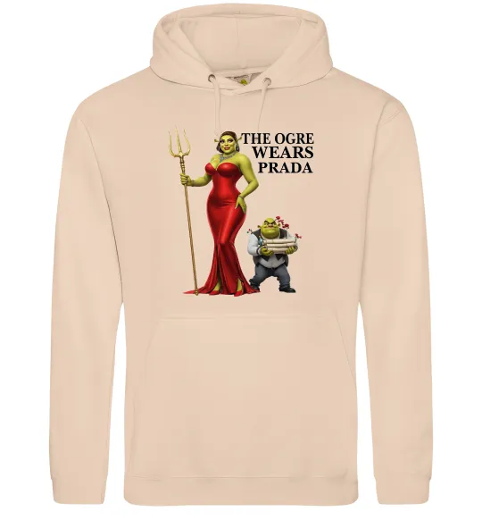 Чоловіча толстовка (худі) Огр носить прада Пісочний фото