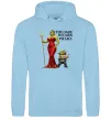 Чоловіча толстовка (худі) Огр носить прада Блакитний фото