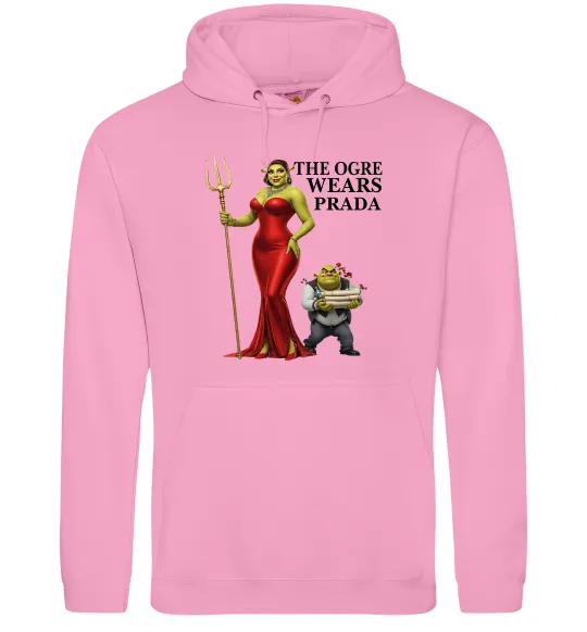 Жіноча толстовка (худі) Огр носить прада Рожевий фото