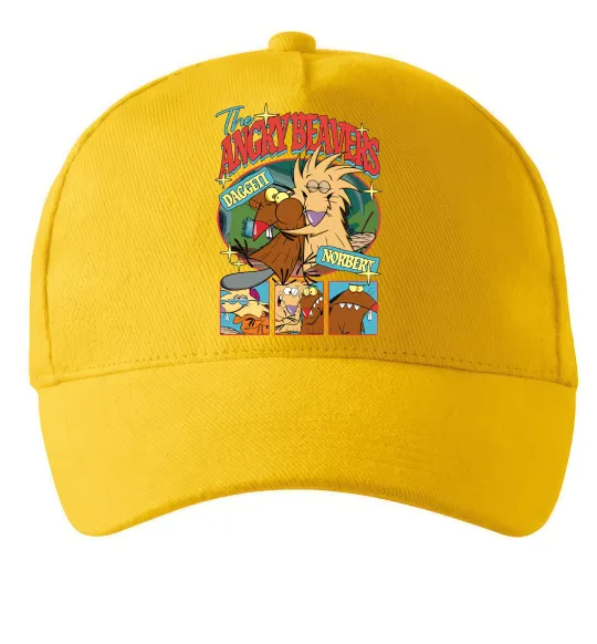 Кепка Злюки Бобри колаж Сонячно жовтий фото