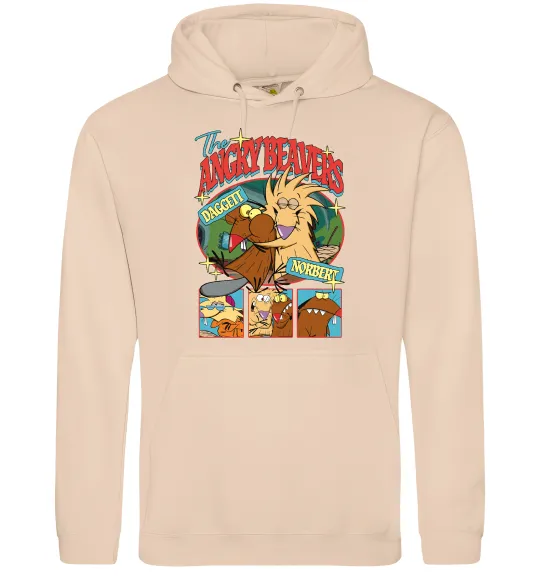 Жіноча толстовка (худі) Злюки Бобри колаж Пісочний фото