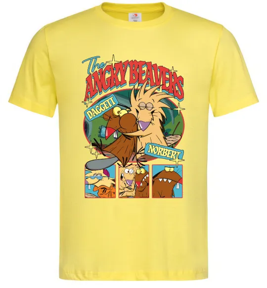 Чоловіча футболка Злюки Бобри колаж Лимонний фото