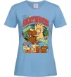 Жіноча футболка Злюки Бобри колаж Блакитний фото