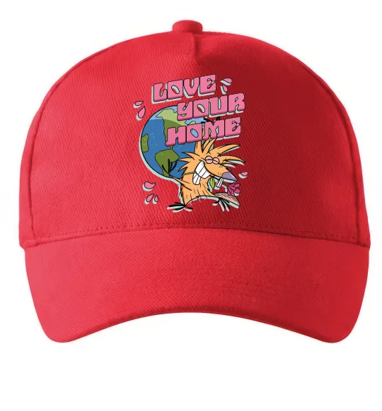 Кепка Love your home Злюки Бобри Красный фото