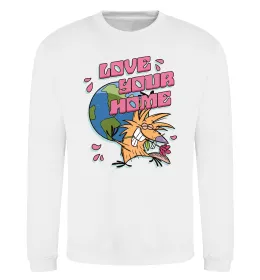 Свитшот Love your home Злюки Бобри Белый фото