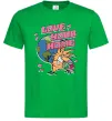 Мужская футболка Love your home Злюки Бобри Зеленый фото