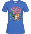 Женская футболка Love your home Злюки Бобри Ярко-синий фото