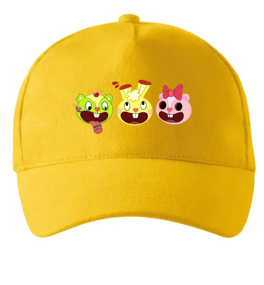 Кепка Happy tree friends Солнечно желтый фото