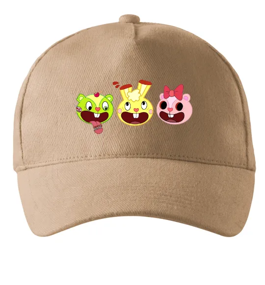 Кепка Happy tree friends Песочный фото