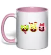 Чашка с цветной ручкой Happy tree friends Нежно розовый фото