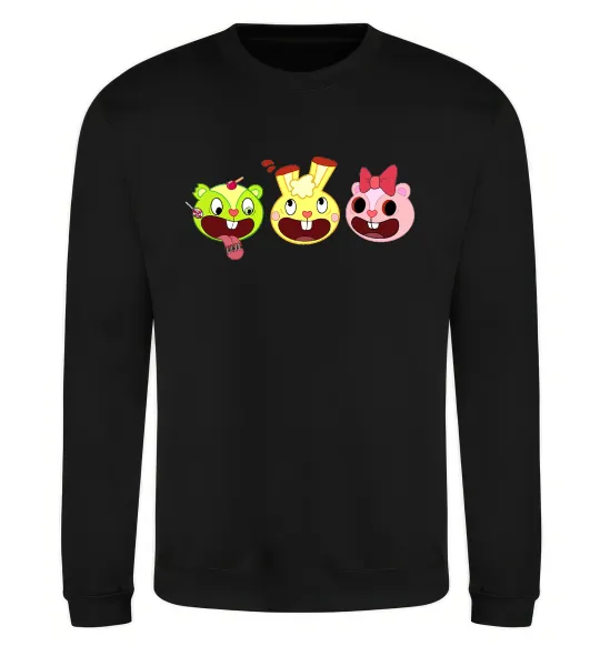Свитшот Happy tree friends Черный фото