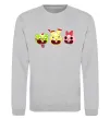 Свитшот Happy tree friends Серый меланж Свитшот Happy tree friends Серый меланж фото