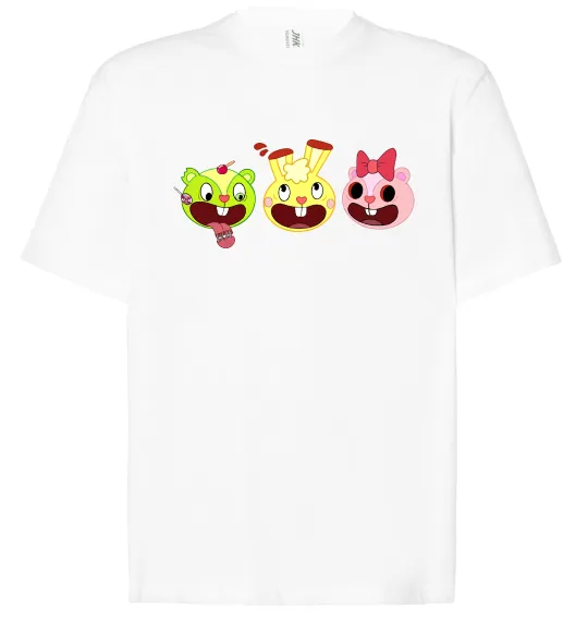 Футболка Оверсайз Happy tree friends Белый фото