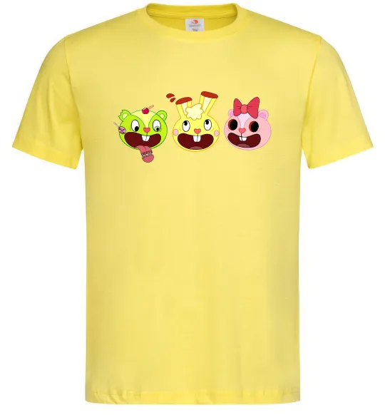 Мужская футболка Happy tree friends Лимонный фото