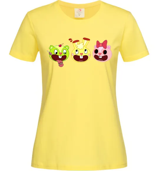 Женская футболка Happy tree friends Лимонный фото