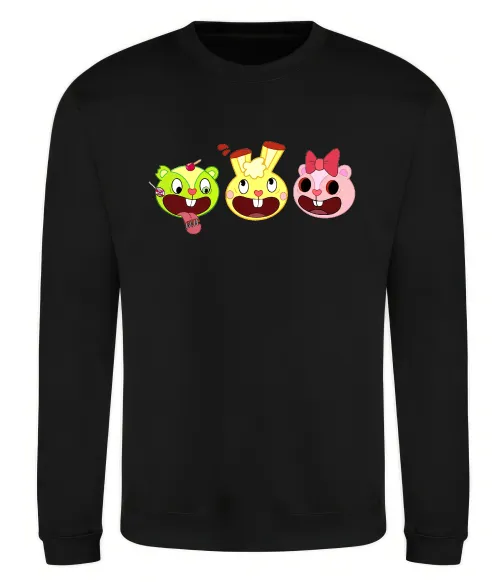 Свитшот Happy tree friends Черный фото