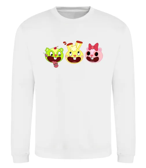 Свитшот Happy tree friends Белый фото