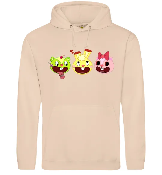 Мужская толстовка (худи) Happy tree friends Песочный фото