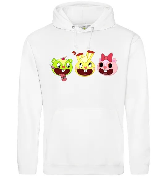 Женская толстовка (худи) Happy tree friends Белый фото