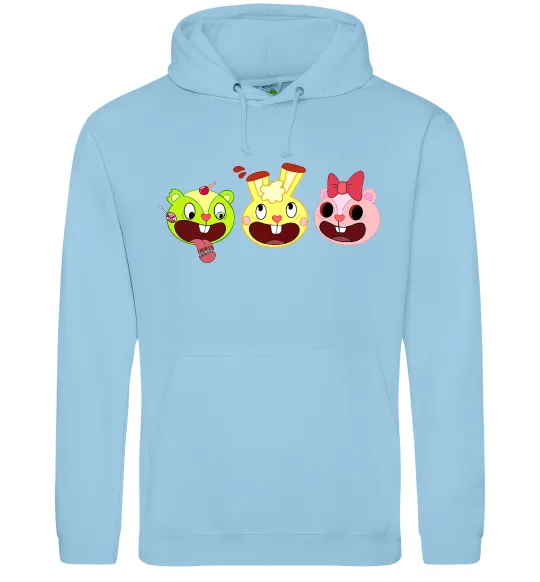 Женская толстовка (худи) Happy tree friends Голубой фото