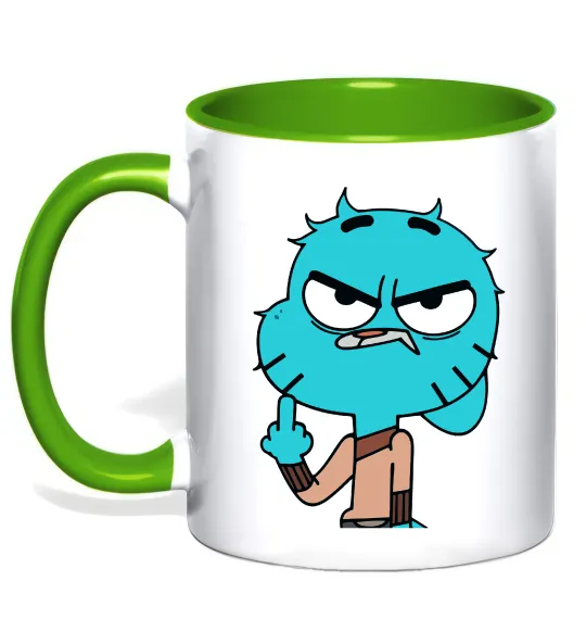 Чашка с цветной ручкой Gumball Лаймовый фото