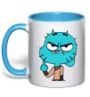 Чашка с цветной ручкой Gumball Голубой фото