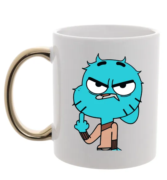 Чашка с цветной ручкой Gumball Золото фото