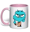 Чашка с цветной ручкой Gumball Нежно розовый фото