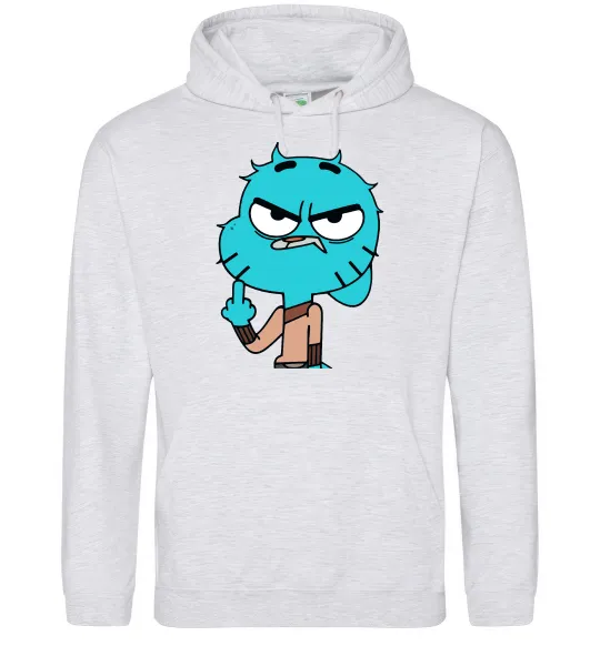 Мужская толстовка (худи) Gumball Серый меланж фото
