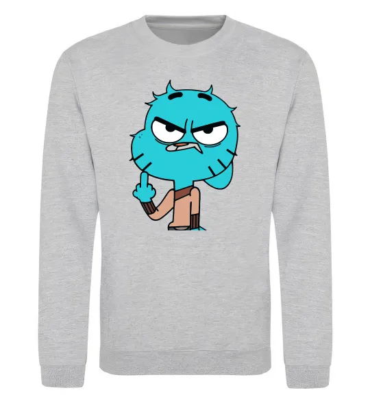 Свитшот Gumball Серый меланж фото