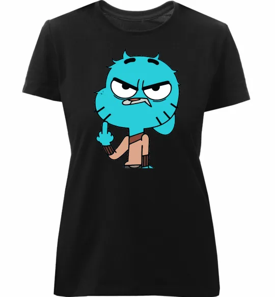 Женская премиум футболка Gumball Черный фото