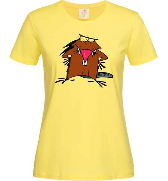 Женская футболка Dagget beaver Лимонный фото