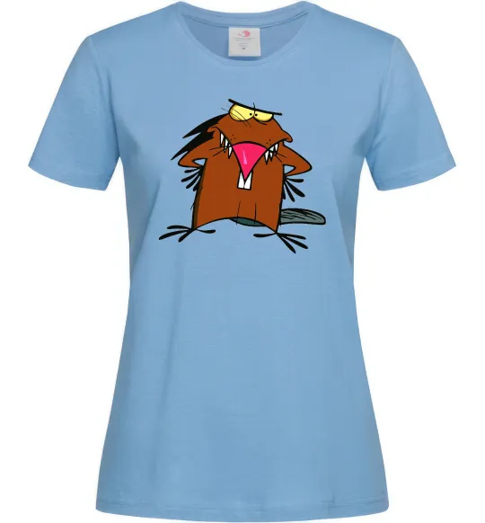 Женская футболка Dagget beaver Голубой фото