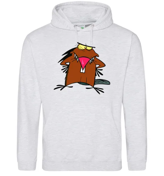 Мужская толстовка (худи) Dagget beaver Серый меланж фото