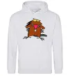 Мужская толстовка (худи) Dagget beaver Серый меланж фото