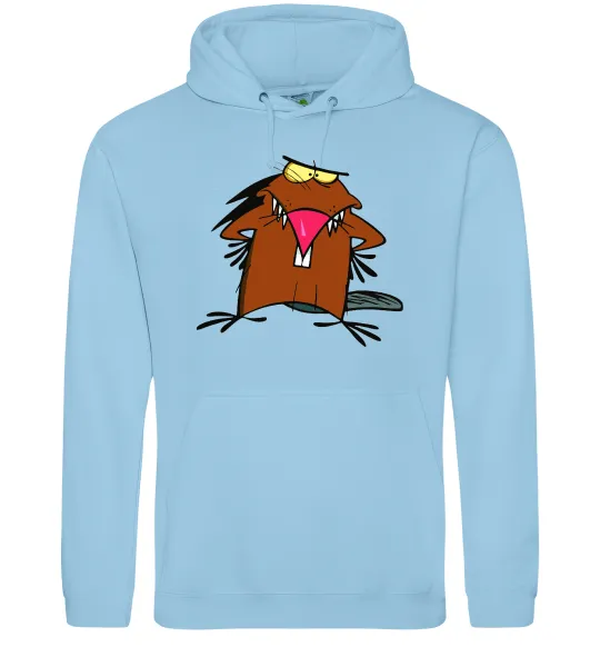 Женская толстовка (худи) Dagget beaver Голубой фото