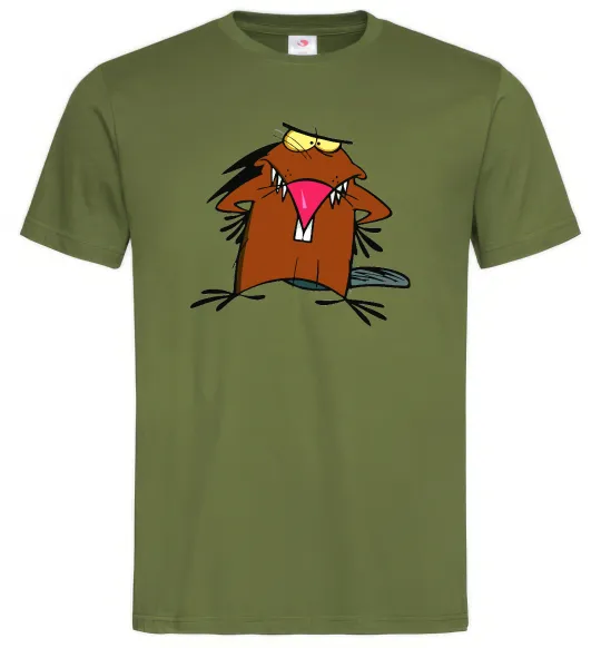Мужская футболка Dagget beaver Оливковый фото