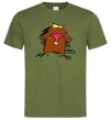 Мужская футболка Dagget beaver Оливковый фото