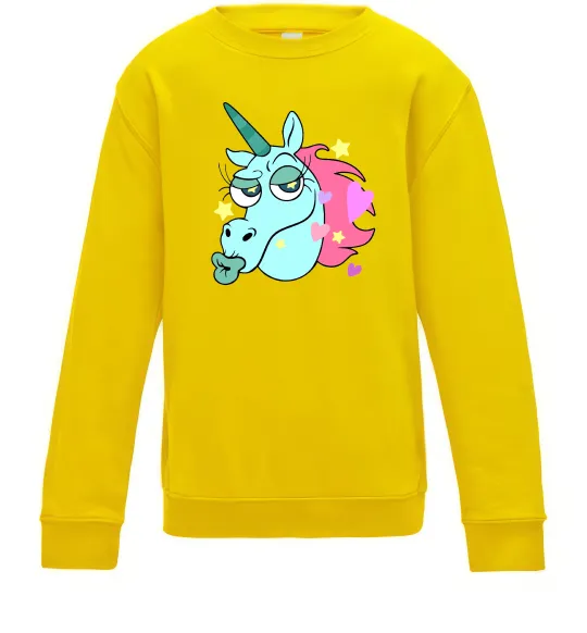 Детский Свитшот Pony Head Солнечно желтый фото