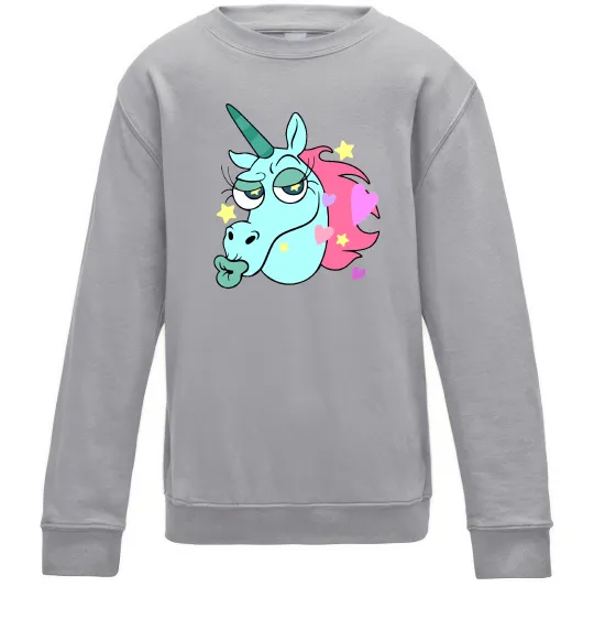 Детский Свитшот Pony Head Серый меланж фото