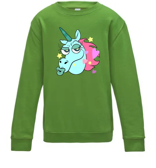 Детский Свитшот Pony Head Лаймовый фото