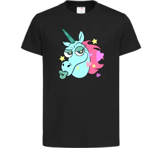 Детская футболка Pony Head Черный фото