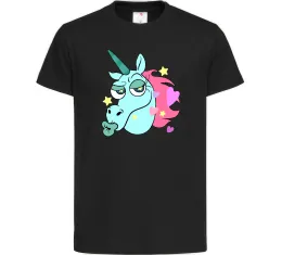 Детская футболка Pony Head Черный фото