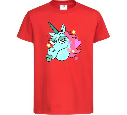 Детская футболка Pony Head Красный фото