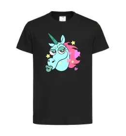 Детская футболка Pony Head Черный фото