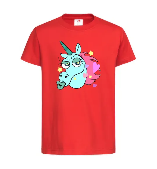 Детская футболка Pony Head Красный фото