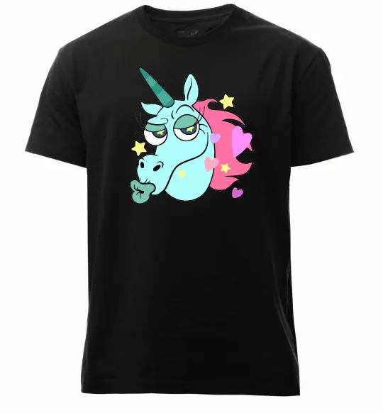 Мужская премиум футболка Pony Head Черный фото