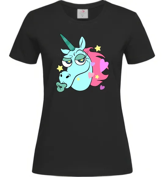 Женская футболка Pony Head Черный фото